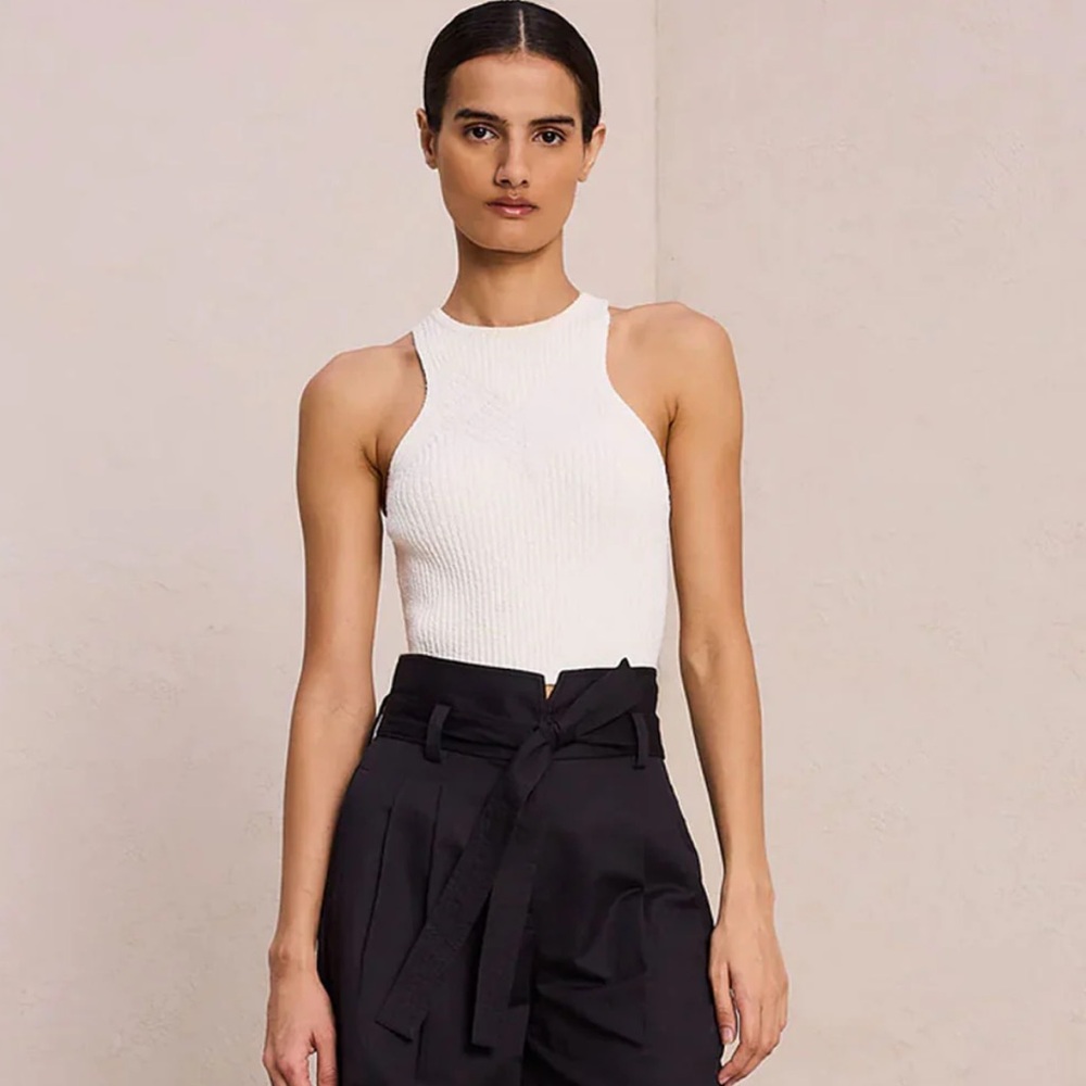 A.L.C. Lucy Ribbed Knit Sleeveless Top | Designer Basic | XS